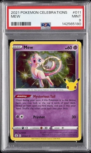 2021 POKEMON CELEBRATIONS #011 MEW PSA 9