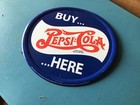 Buy Pepsi-Cola Sign - Roung Metal Pepsi-Cola Sign - 12" Retro Pepsi Sign  — photo 1