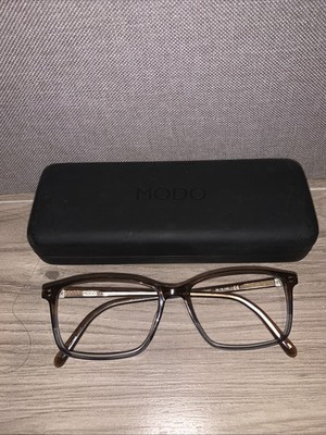 Modo Model 6537 Rectangle Brown Tan Frame Eyeglasses   Frames Only And Hard Case