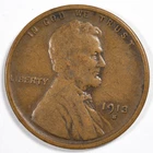 1913-S Lincoln Wheat Penny Cent Fine (F) San Francisco Mint