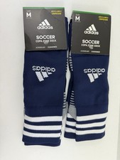 2-Pair Adidas Copa Zone Cushion IV OTC Soccer Socks Blue / White Medium