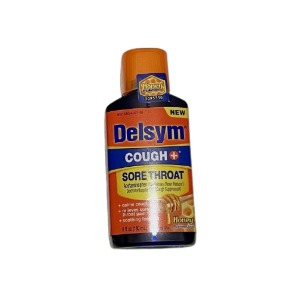 2x Delsym Sore Throat Cough Cold 6 Oz Honey Flavored Liquid for sale ...