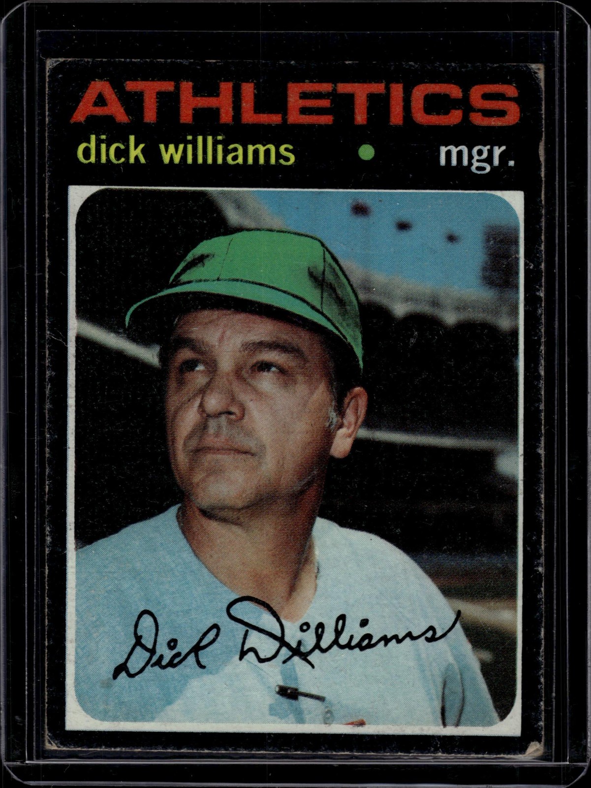 1971 Topps Baseball High Number #714 Dick Williams, Filler, Oakland Athletics