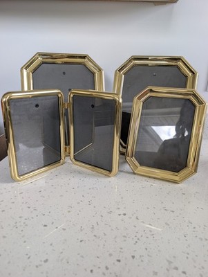 Brass Picture Frames  - gallery wall or decor Set of 4