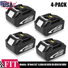 4-PACK 6.0Ah For MAKITA 18V LXT LITHIUM ION Battery BL1860 BL1830 BL1850 BL1860B