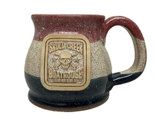 Skull Creek Boathouse 3D Mug Sunset Hill Stoneware Made USA Hilton Head Red Blue