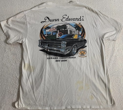 #ad #ad Size XL VTG Dunn Edwards Paints T Shirt White Oxnard CA Classic Car Pullover $19.99