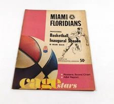 1968-69 Dallas Chaparrals at Miami Floridians ABA Basketball Program