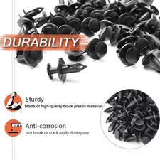100x Bumper Clips Retainer Auto Car Plastic Rivets Fastener Fender Push Trim 8mm