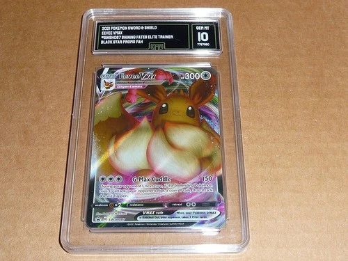 2021 Pokemon SWORD SHIELD EEVEE VMAX SHINING BLACK STAR PROMO #SWSH087 GMA 10