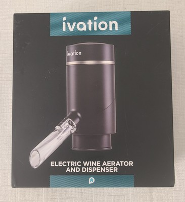 #ad Ivation Wine Aerator amp; Dispenser with Flexible Tube Electric Black Open Box $21.99