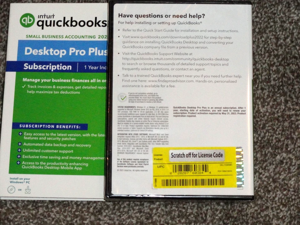 SEALED Intuit Quickbooks Desktop Pro Plus Small Business Accounting 2022, 1 Year - Image 3 of 4