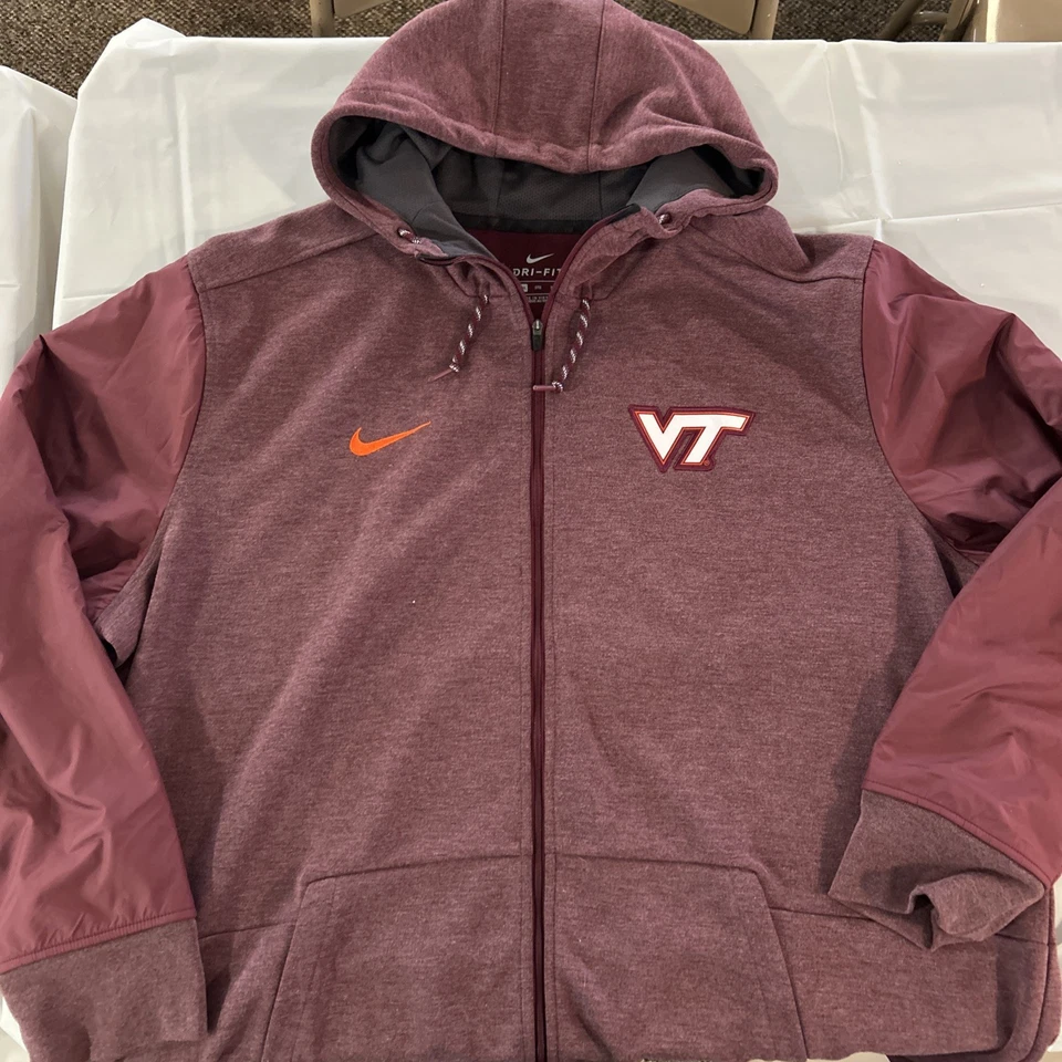 Lot Of 2 Nike Virginia Tech Hokies Dri-fit Full Zip Jacket Matching Pants 3XL - Image 3 of 4