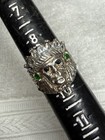 Vintage Sterling Silver Indian Chief Feather Headress CZ Ring Size 9.5 — photo 5