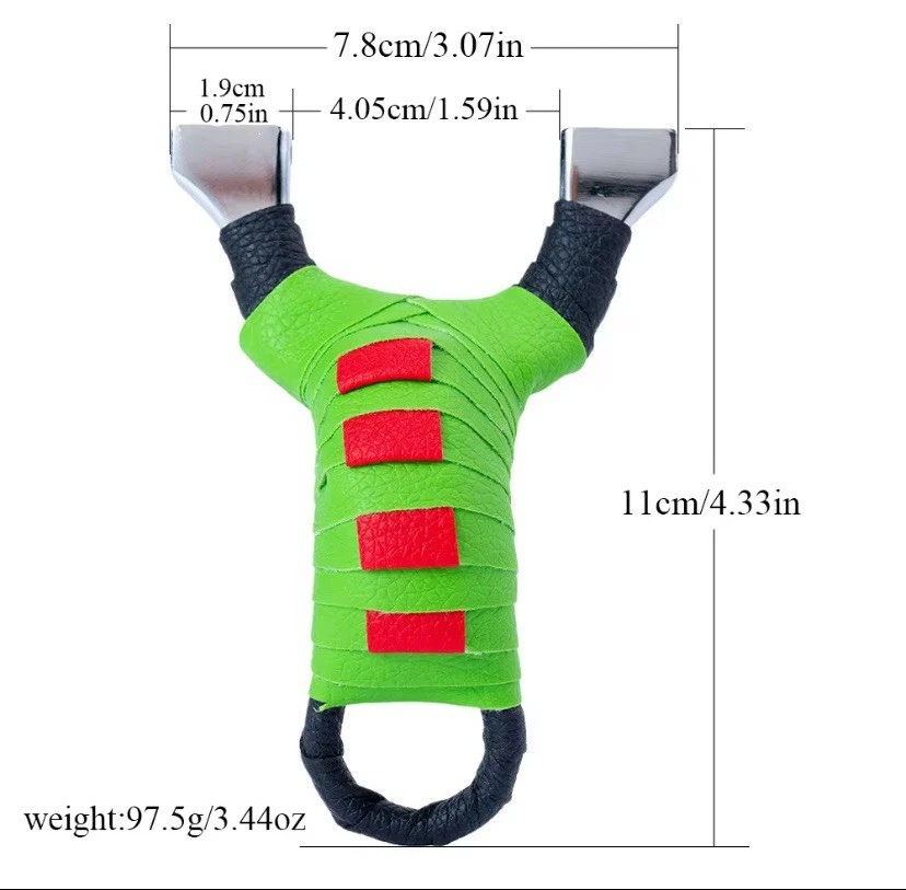 Fronde De Chasse Pour Loisir Plein Air Lance Pierre en Métal Élastique Puissant - Photo 3/4