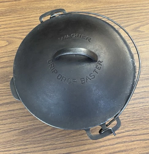 WAGNER WARE #8 Drip Drop Baster Roaster Dutch Oven Dome / Turtle Top Cast Iron