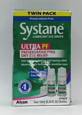 Systane Ultra PF Twin Pack Eye Drops Two 10mL Bottles Exp 5/26
