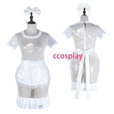 Girly maid transparent dress lockable cosplay costume Tailor-made &