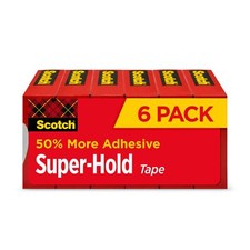 Scotch Super-Hold Tape, 6 Rolls, 50 More Adhesive, Trusted Favorite, 3/4 x 8...