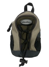 DEUTER mini backpack 4.5  Black Tan Zip Closu...