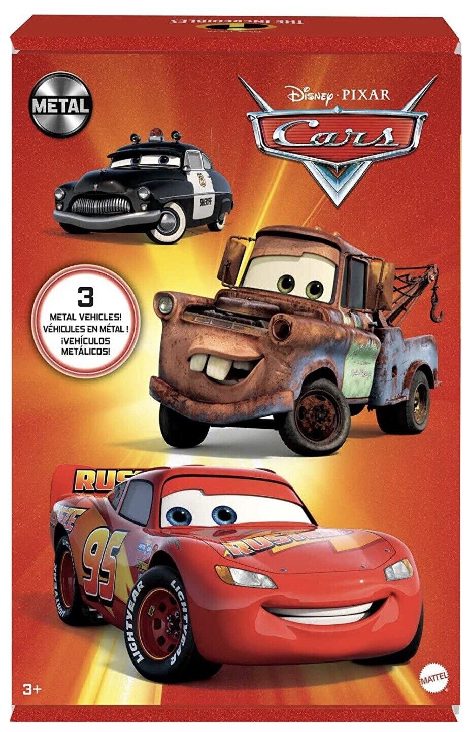 Disney / Pixar Cars Cars 3 Sheriff, Mater & Lightning McQueen