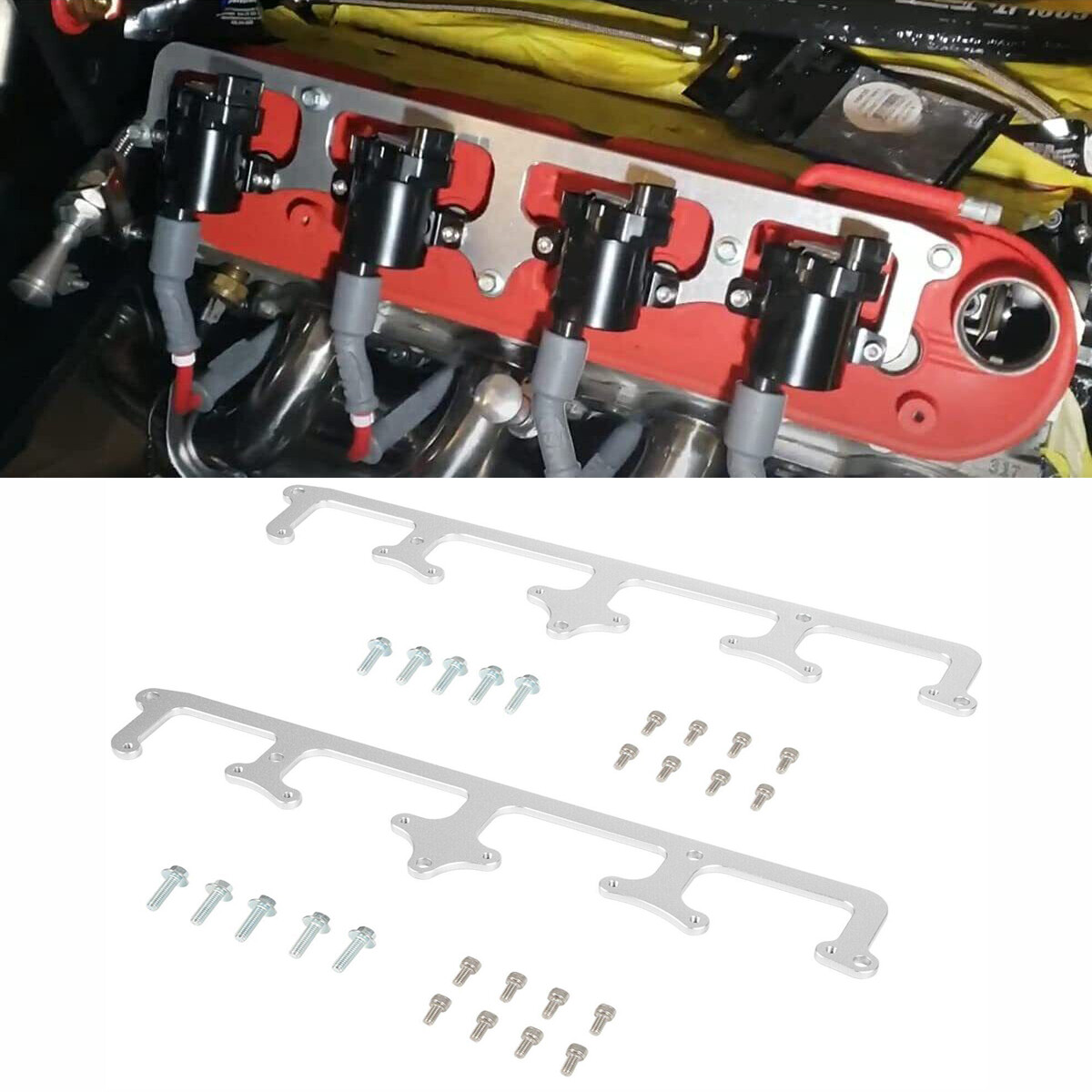 Truck Side Bolt Coil Brackets Mount Valve Cover Set For 5.3L LS 19005218 D585