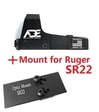 Ade Advanced Optics RD3-006B GREEN Dot Reflex red Sight +mount Ruger SR22 S/A