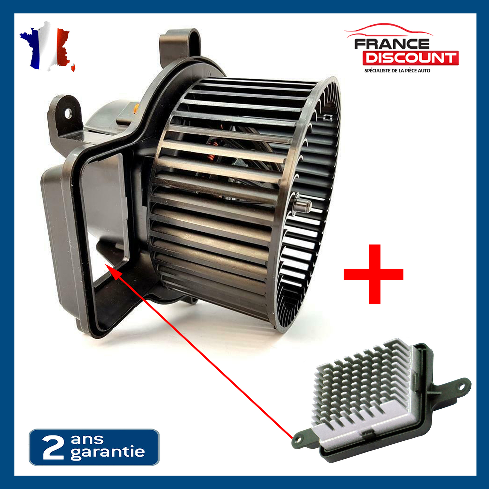 Résistance pulseur d'air pour réparer le chauffage habitacle de DS5 et monospace 5008