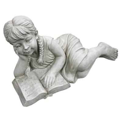 Design Toscano Mädchen liegend Lesebuch Garten Statue Ornament
