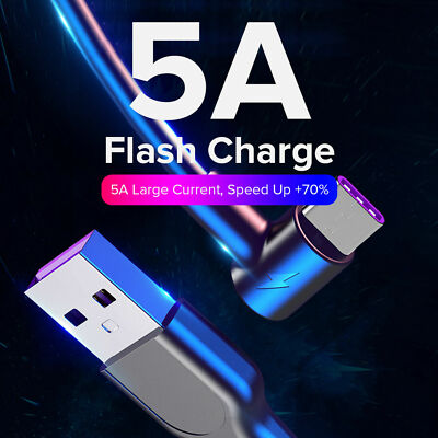 5A Fast Charging Charger Data Cable for Huawei P20 P30 Pro Lite Type C USB 1-2M