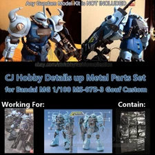 for MG 1/100 Gouf Custom Model CJ Hobby Metal Details Add-on Parts Set MS-07B-3