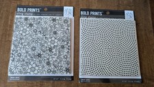 Lot Of 2 Hero Arts Bold Prints 6x6 Cling Stamps Flowers And Dots