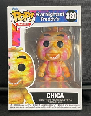 Funko Pop! FNAF Chica #880   Excellent Condition   Series 1 Tie Dye Edition