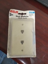 RCA TP253 Dual Modular RJ-11 Telephone Wall Jack - Ivory