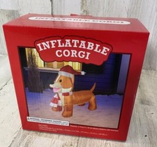 Inflatable Corgi Christmas Decor 36  X 13  X 27  Battery Operated