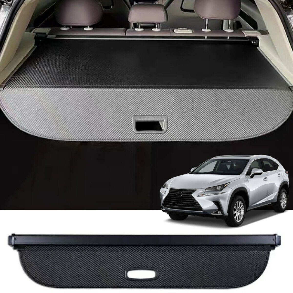 For Lexus NX 200t 300h 2015-2021 Rear Trunk Luggage Cargo Cover