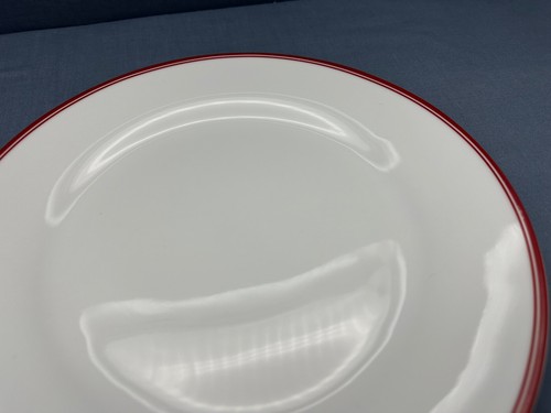 Williams Sonoma OFFENE KÜCHE Bistro rot 10 1/2" SPEISETELLER rote Bänder 4er SET - Bild 10 von 14