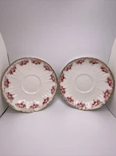 2 Royal Albert Tea Rose Pattern Bone China Saucer set Only