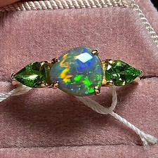 GOLD OPAL RING Natural Solid
