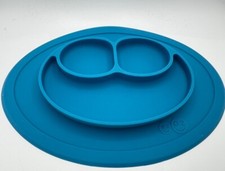 EZPZ Mini Happy Mat Blue Placemat Silicone Baby Toddler Feeding Mat