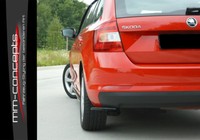Cup Diffusor Seiten Ansatz Set Schwarz FüR Skoda Rapid Spaceback Flap Heck
