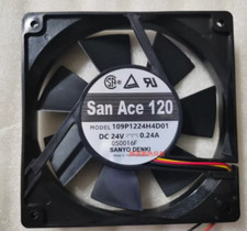 For San Ace 120 109P1224H4D01 24V 0.24A 120 120 25mm 12cm 2wires Cooling Fan