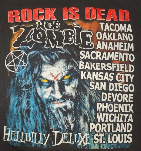 Korn Follow The Leader Rob Zombie Hillbilly Del 1990s vintage concert t-shirt, vintage, single stitch, B+ condition