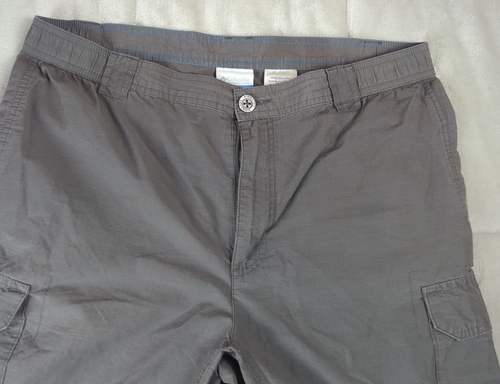 Pantalone Columbia Uomo 32x28 Grigio Cargo Convertibile Pantaloncini Ripstop Nylon - Foto 6 di 14