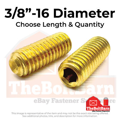 #ad 3 8quot; 16 Brass Cup Point Socket Set Screws Choose Length amp; Qty $957.00