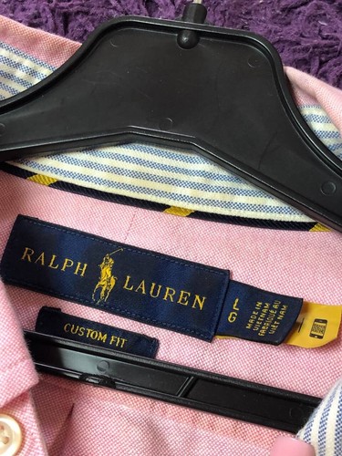 Camisa Polo Ralph Lauren De Colección Para Hombre Talla L Cuello Rosa - Imagen 3 de 18