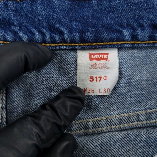 Vintage Levis 517 Jeans Herren 33X30 Bootcut 90er Orange Tab Made in USA Etikett 36X30 - Bild 8 von 14
