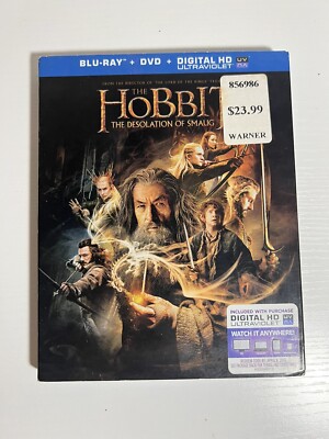 The Hobbit The Desolation of Smaug (Blu-ray/DVD/Digital HD Ultraviolet) Sealed