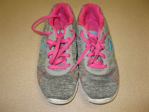 girl skechers memory foam shoes