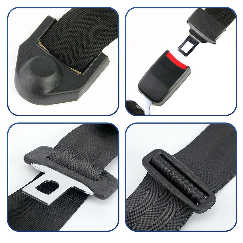 Retractable Universal Car Safety Seat Adjustable Security 3 Point Lap Belt Kit
